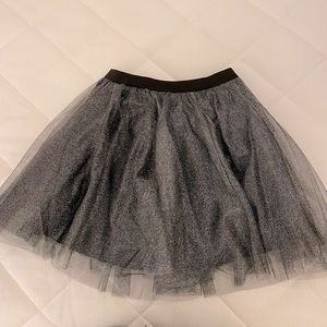 Design Lab metallic tulle mini skirt
